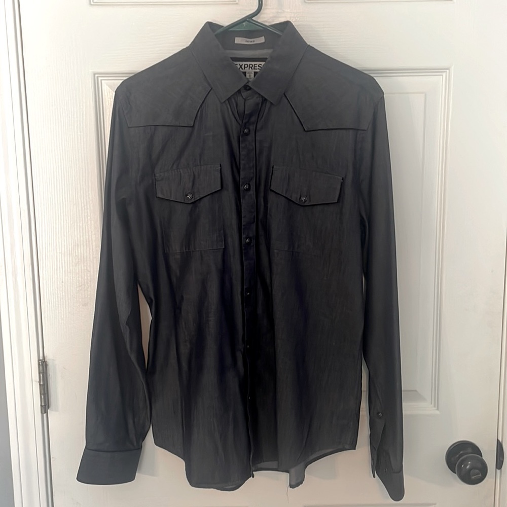 Dark grey Express fitted size M long sleeve